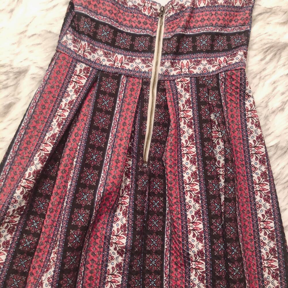 Xhilaration Black, Red, White Halter Striped Bohemian Boho Hippy Summer Dress - Picture 10 of 13